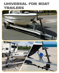 Gradini per rimorchio per barche Garvee con corrimano, 3 gradini, antiscivolo, in acciaio, regolabili, capacità di carico di 400 libbre, per timone di traino, per esterni