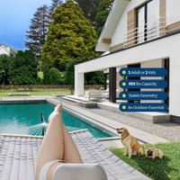 Amaca da esterno Garvee per 2 persone con struttura in metallo per giardino e balcone, design ampio, cotone, 450 libbre, facile da montare