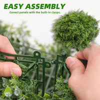 Garvee, set da 12 pannelli da parete in erba artificiale 20x20" resistenti ai raggi UV, in polietilene denso e realistico, per giardino, matrimonio, verde