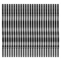 Balaustre per terrazze GARVEE, confezione da 50 balaustre in alluminio per terrazze, balaustre ad arco ondulato da 32,25"x1" con viti, balaustre per terrazze per scale, ringhiere per terrazze e scale, nero opaco