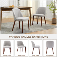 Sedie da pranzo in legno Garvee, set da 2, imbottite, comode, per cucina e ristorante, grigio, 20,5"P x 18,1"L x 30"A