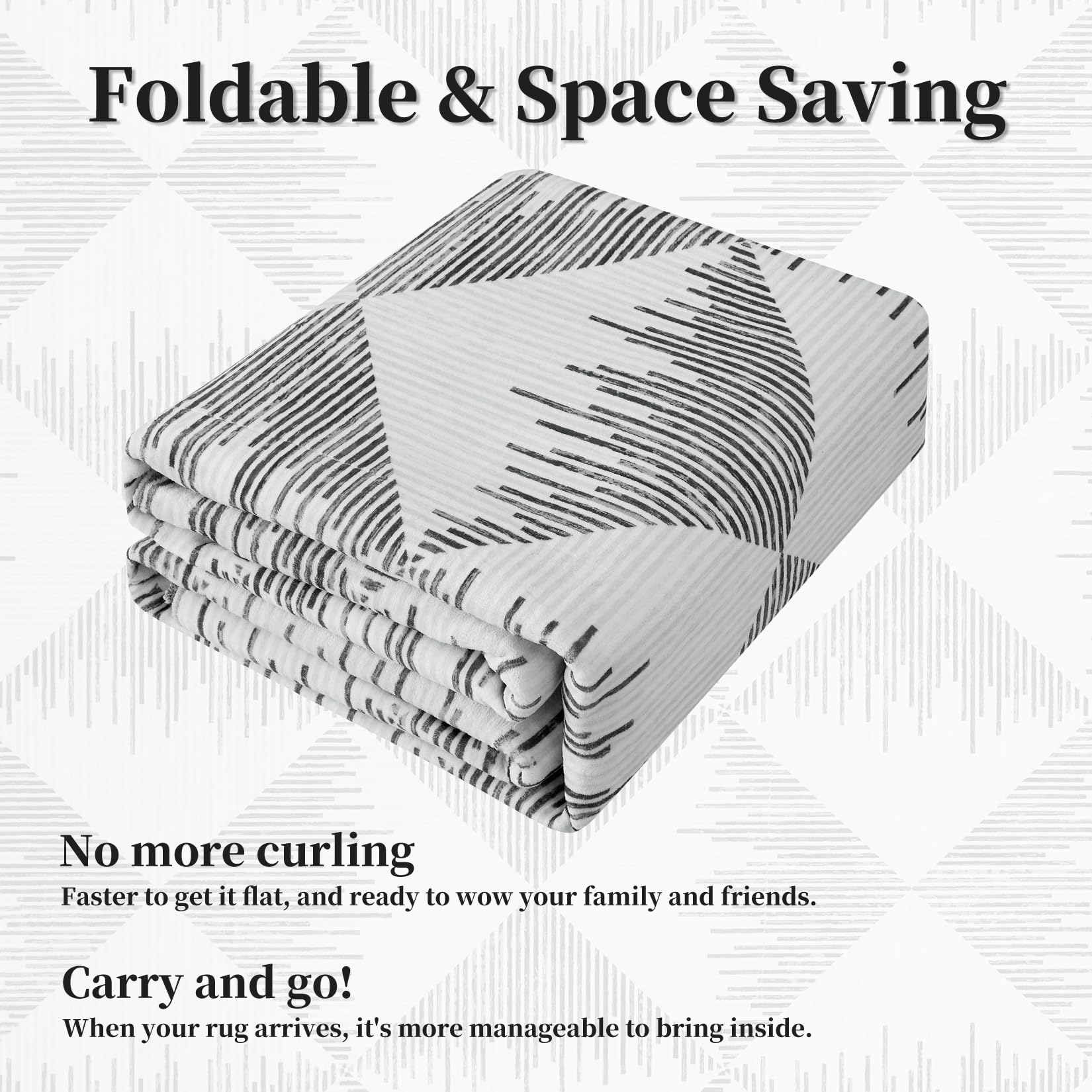 Tappeto per soggiorno Garvee 80x150cm grigio, lavabile, antiscivolo, a pelo corto, per camera da letto e cameretta dei bambini