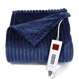 Garvee Coperta Elettrica Riscaldata 180x130cm con 10 Livelli di Calore e Timer, Flanella Morbida, Spegnimento Automatico, Lavabile per Letto e Divano