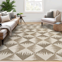 Tappeto lavabile Garvee per soggiorno/camera da letto, 120x170 cm, beige, antiscivolo, pelo corto