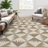 Tappeto per soggiorno Garvee 200x290cm, lavabile, antiscivolo, a pelo corto, per soggiorno, camera da letto, sala da pranzo, beige - Beige