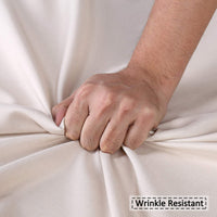 Tenda da doccia in lino Garvee Flax 240 g/m², tessuto pesante e largo, con ganci per bagno, hotel, lusso, avorio, 200 x 180 cm