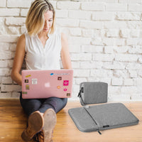 Borsa/custodia per laptop Garvee da 13 pollici per MacBook Pro 2020 M1-2016 ultrasottili, grigio