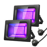 Garvee 2 x Foco LED Blacklight UV 30W, impermeabile IP66, 150 LED luce nera per feste, bar, decorazioni di Halloween, illuminazione fluorescente