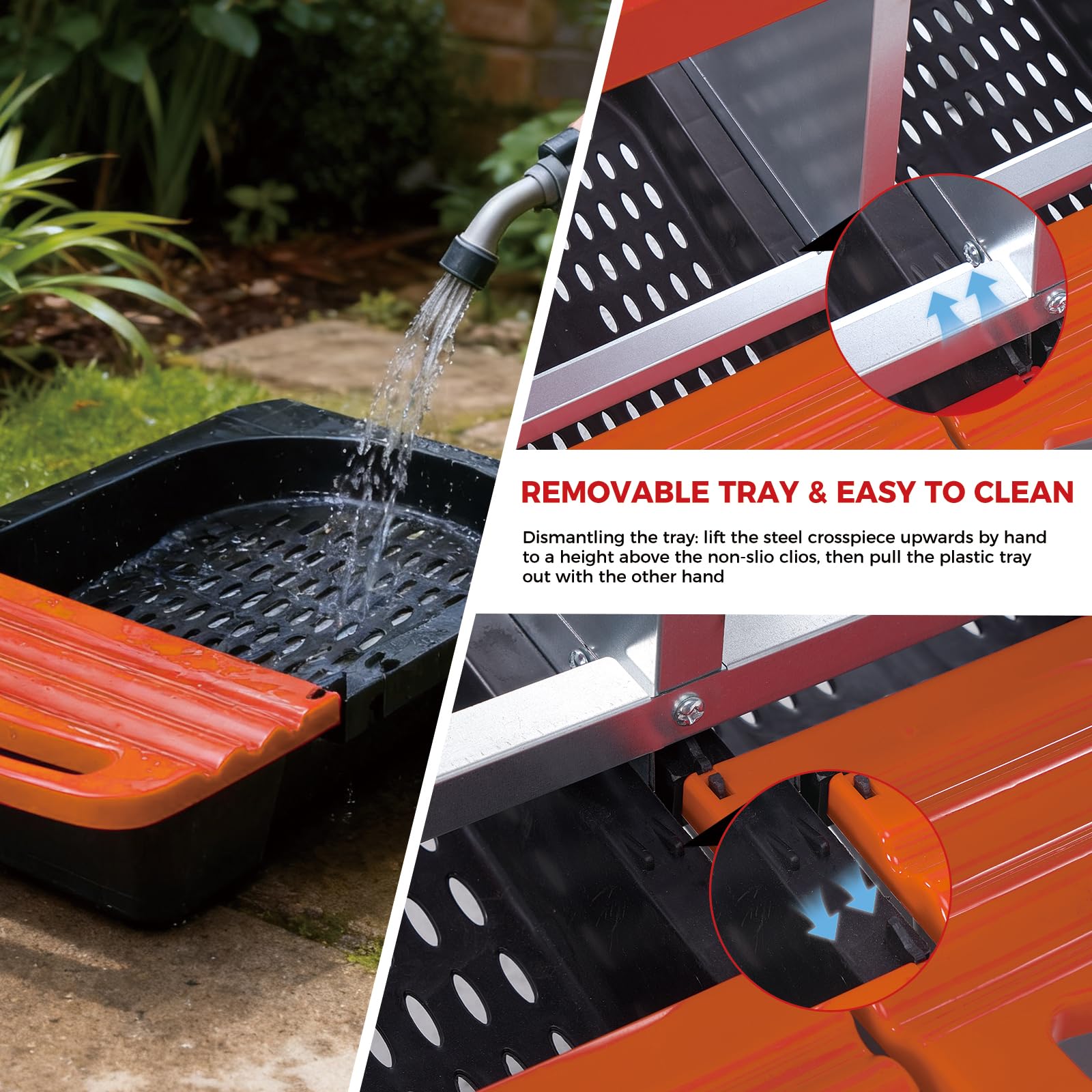 Nido per polli Garvee a 3 fori, in metallo, antiruggine, vassoio rimovibile per pollaio, fattoria, confortevole