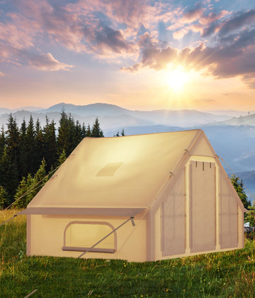 Tenda da campeggio gonfiabile Garvee con pompa per esterni e campeggio, 118x83x79 cm, cotone e PVC, impermeabile e antivento