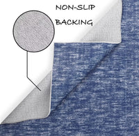 Tappeto Garvee lavabile in lavatrice, antiscivolo, morbido, piatto, soggiorno, camera da letto, 160x230 cm, blu