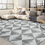 Tappeto per soggiorno Garvee 160x230cm, lavabile, antiscivolo, a pelo corto, per soggiorno, camera da letto, sala da pranzo, grigio - Grigio