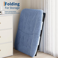 Garvee Comfy Chair XL, poltrona in pelliccia sintetica con struttura in metallo e base antiscivolo per soggiorno e camera da letto, blu, XL