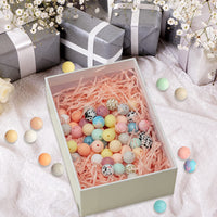 Garvee 100 pezzi di perline in silicone da 15 mm rotonde colorate per la creazione di gioielli fai da te, portachiavi, collane, braccialetti