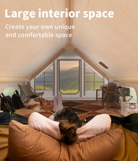 Tenda da campeggio gonfiabile Garvee con pompa per esterni e campeggio, 118x83x79 cm, cotone e PVC, impermeabile e antivento