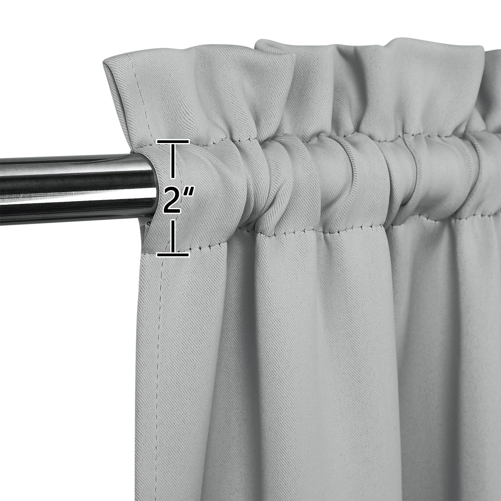 Tende oscuranti corte Garvee, 2 pannelli, in poliestere che blocca la luce, per cucina e camera da letto, 26x45 pollici