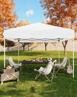 Garvee Tenda Gazebo 10x10 Robusta a Pop-Up - Tessuto Oxford 210D, 3 Altezze Regolabili, Outdoor, Nero - White