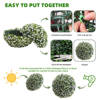 Garvee, sfere di fiori artificiali da 15 pollici, set da 2, resistenti alle intemperie, senza manutenzione, materiale PE, per decorazioni da giardino e matrimoni, verde