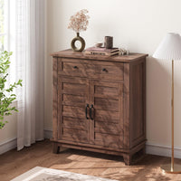 Mobiletto portaoggetti Garvee Farmhouse, ripiano regolabile a 3 livelli, 7 marce, legno, stile rustico, cucina e corridoio, 15,7x31,5x36 pollici