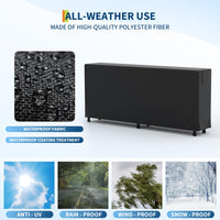 Portalegna Garvee con copertura in tessuto Oxford impermeabile da 8 piedi per giardino e patio, nero