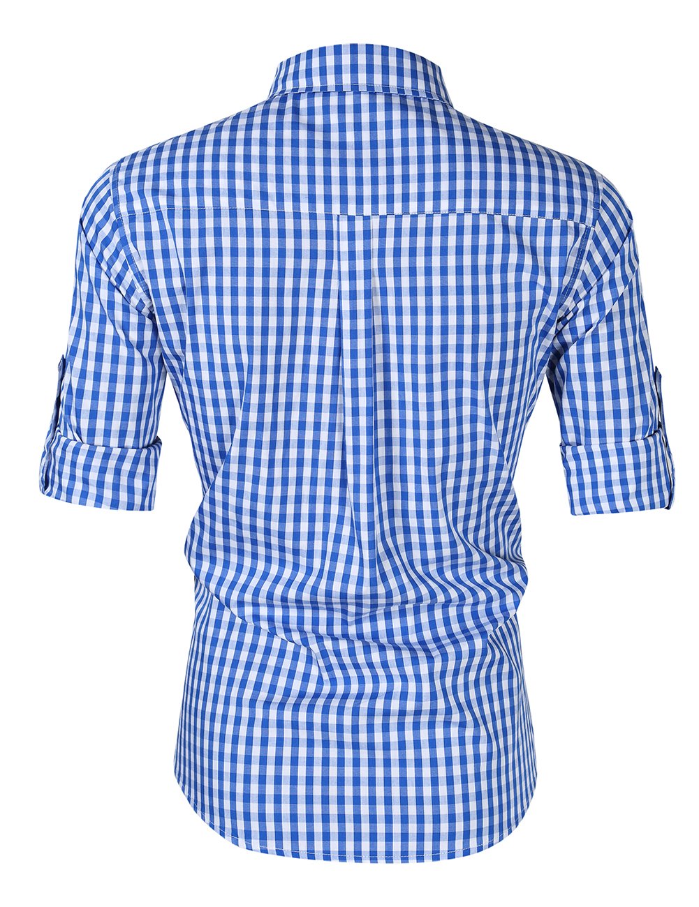 Camicia da uomo Garvee Slim Fit, tradizionale camicia a quadri per l'Oktoberfest, varie taglie, rosso e blu