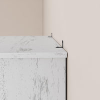 Libreria Garvee Triple Wide a 4 ripiani, grande scaffale aperto in legno, stile industriale, bianca, 67,4" H x 24,6" W x 12,8" D, soggiorno