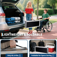 Rampa per sedia a rotelle in alluminio Garvee da 6 piedi: rampa lunga per pendenze più ripide e ostacoli più grandi con capacità di 600 libbre, ideale per camper e auto ribassate