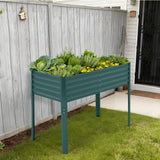 Garvee Hochbeet In Metallo Con Copertura, Robusto E Versatile, Per Orto E Fiori, Giardino E Terrazza, Resistente Alla Corrosione - Verde scuro