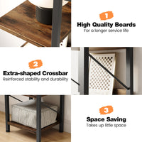 Libreria stretta Garvee a 6 ripiani con 6 ripiani per camera da letto e ufficio, 66"x12"x12", MDF robusto e metallo, design industriale, salvaspazio