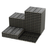 Garvee Piastrelle da Deck Interbloccanti 30x30 cm, Composito Plastico Legno, Grigio, 27 Pezzi, Per Esterni e Interni, Antiscivolo e Resistente All'Acqua - Grigio-3