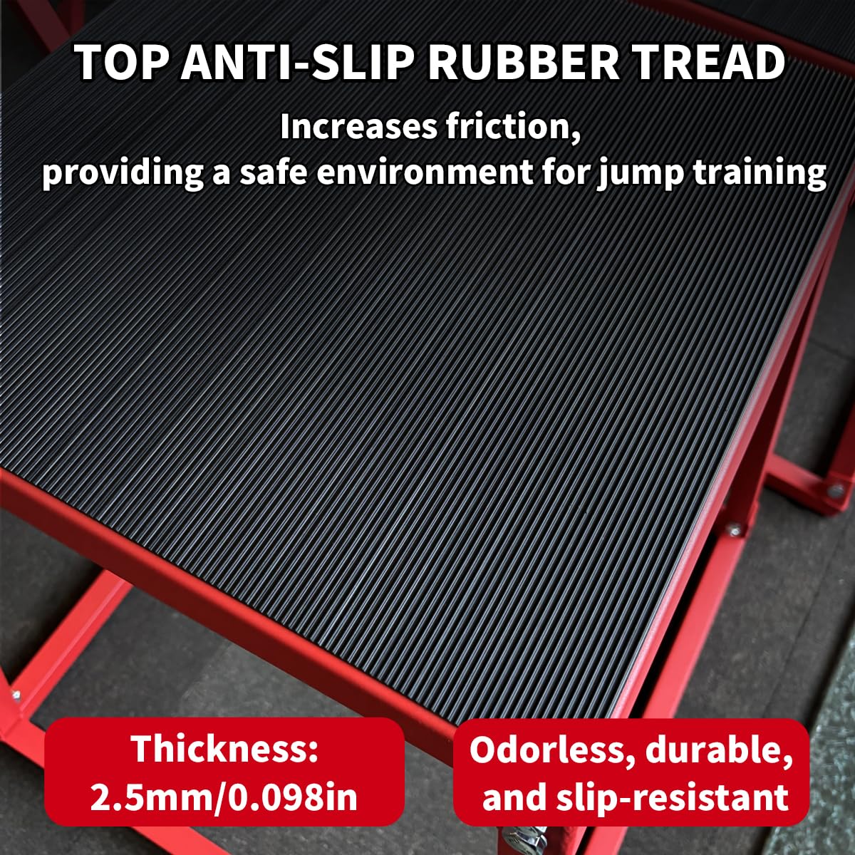 Garvee Box da Salto Pliometrico Set 12/18/24" Acciaio Antiscivolo - Regalo Perfetto per Festa del Papà Allenamento Casa