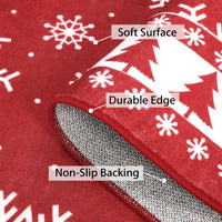 Tappeto natalizio moderno Garvee con motivo a fiocchi di neve per soggiorno, camera da letto, sala da pranzo, 140x200 cm, multicolore