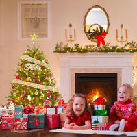 Albero di Natale artificiale Garvee da 135 cm con 200 LED, materiale PE/PVC per decorazioni natalizie e illuminazione festiva del soggiorno