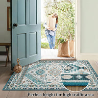 Tappeto antiscivolo lavabile Garvee 240 x 340 cm verde morbido resistente soggiorno camera da letto