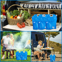 Garvee 10L Faltbarer Wasserkanister Mit Hahn 2 Stück BPA-Frei Auslaufsicher Tragbar Für Camping Und Wandern
