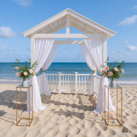 Vasi da sposa in acrilico di alta qualità Garvee, colonne dorate, design geometrico, varie dimensioni, trasparenti, per decorazioni di matrimoni e feste.