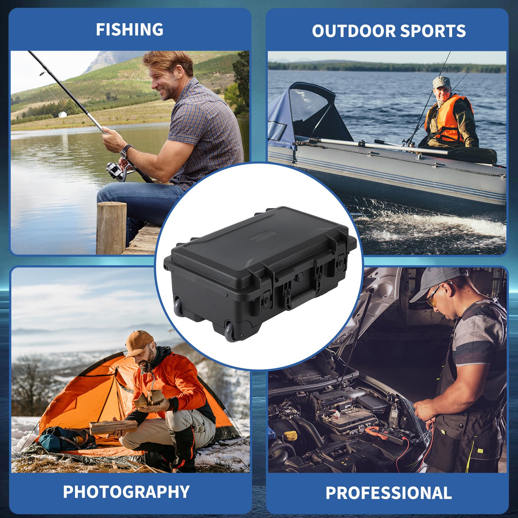 Garvee Contenitore in plastica di grande capacità impilabile per casa e ufficio