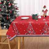 Tovaglia Garvee rossa bianca rettangolare 54x70 in poliestere impermeabile antimacchia per cucina, feste, campeggio - rosso