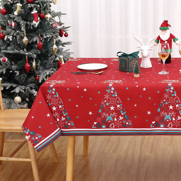 Tovaglia Garvee rossa bianca rettangolare 54x70 in poliestere impermeabile antimacchia per cucina, feste, campeggio