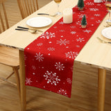 Garvee Tischläufer Weihnachten Doppelseitig Wasserdicht 150GSM Polyester Rot 33×137 cm Festlich Für Esstisch Und Couchtisch - Rosso