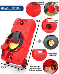 Serbatoio di carburante portatile Garvee da 15 galloni - Con pompa e valvole anti-perdita - Per cantieri edili, agricoltura e veicoli ricreativi