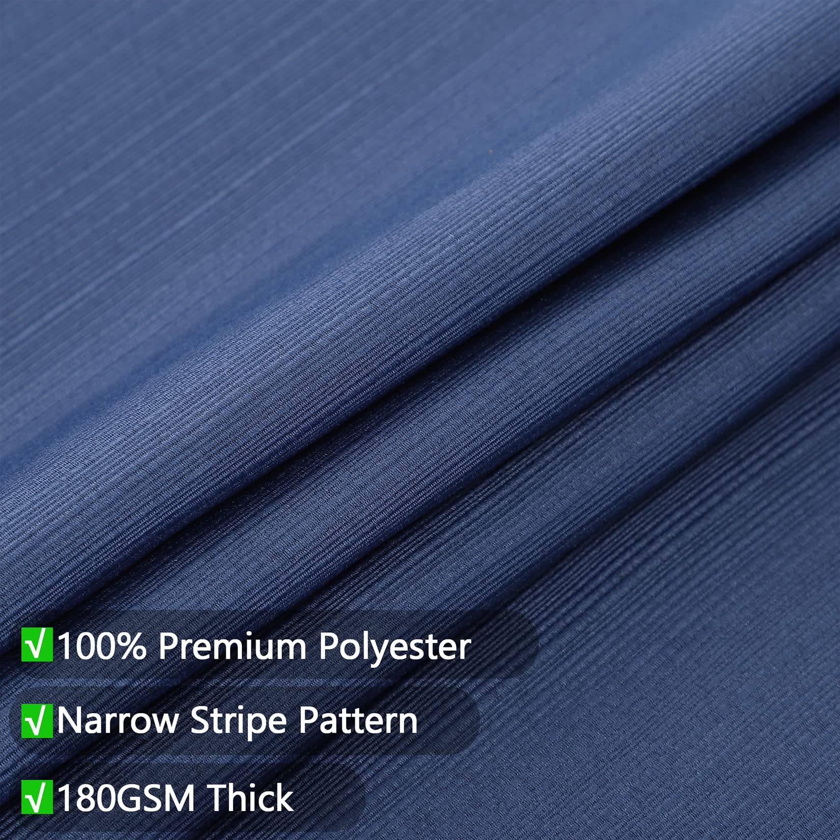 GARVEE Tessuto spesso idrorepellente robusto 72x72 pollici bagno blu navy