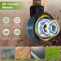 Carrello multiuso pieghevole Garvee con ruote adatte a tutti i terreni, maniglia regolabile, tessuto Oxford 600D, capacità di carico di 380 libbre, campeggio e giardino, grigio