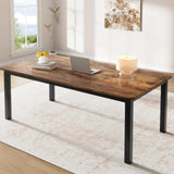Garvee Scrivania Esecutiva 200 cm Grande Scrivania Industriale per Computer Stabile in MDF Design Moderno Multiuso per Casa e Ufficio Nero