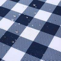 GARVEE Tende da cucina impermeabili con motivo a quadri Buffalo, 2 pannelli, 28x45 pollici, blu navy, per cucina e soggiorno