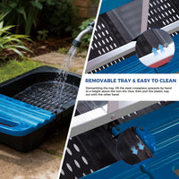 Nido per galline Garvee a 3 fori, in metallo, antiruggine, con vassoio rimovibile per fattoria e giardino, robusto, facile da montare