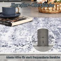 Tappeto moderno astratto Garvee, lavabile, antiscivolo, soggiorno, camera da letto, 140x200 cm, grigio