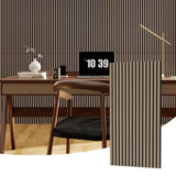 Garvee Pannelli Acustici 3D in Legno Fluted, MDF Eco-Friendly, Casa e Ufficio, 120x60 cm, Design Elegante