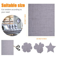 Garvee Patch Riparazione Tessuto Lino Autoadesive 10pz Per Divani Abbigliamento Arredamento 25x20.5cm Naturale