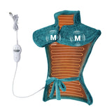 Garvee Cuscino Termico Elettrico con Massaggio, 2 Zone di Vibrazione, Tessuto Morbido, 61×89 cm, per Casa e Ufficio - Verde-2 Motore